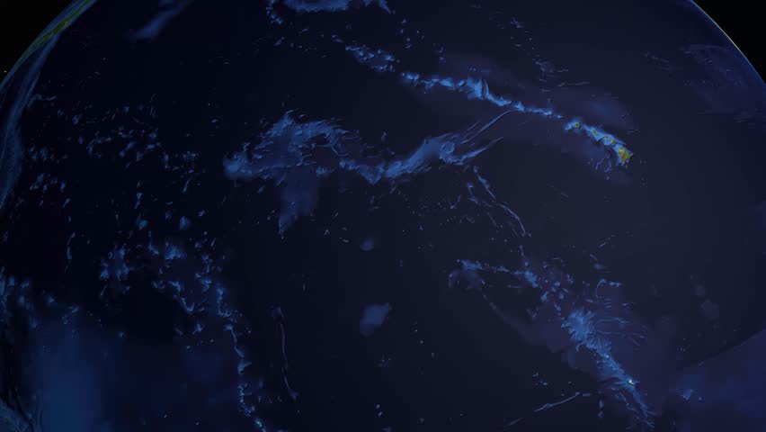 Satellite map animation tracks a commercial airplane flying from Mumbai to Kuala Lumpur over ocean