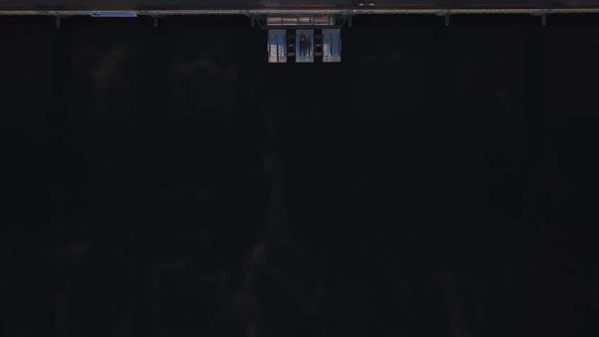 Top View Of Carpenter Dam On The Ouachita River Near Hot Springs, Arkansas, United States. Aerial Shot