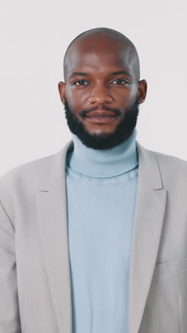 Business, crossed arms and face of black man in studio with pride, confident or career ambition. Corporate, entrepreneur and portrait of happy person for financial job opportunity on white background