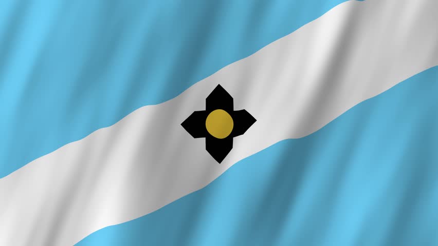 Madison Wisconsin City Flag Waving 4K Realistic Midwest State Capital Symbol