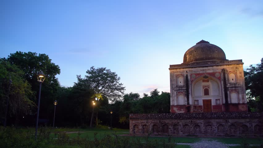 Beautiful heritage and nature scenes from Sunder Nursery showcasing Mughal-era architecture, landscaped gardens, and serene outdoor environment in New Delhi, India.
