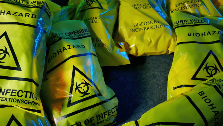 Waste Bags Put In PIle Or Picked Up

