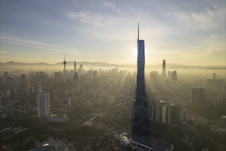 beautiful view of kuala lumpur, malaysia city skyline