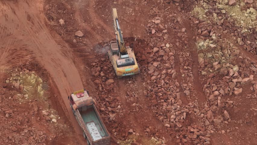 Chengdu ,China February 16 2025 :  Aerial footage of construction site of the  Sichuan-Xizang Railway(Sichuan-Tibet Railway )in Sichuan province, China