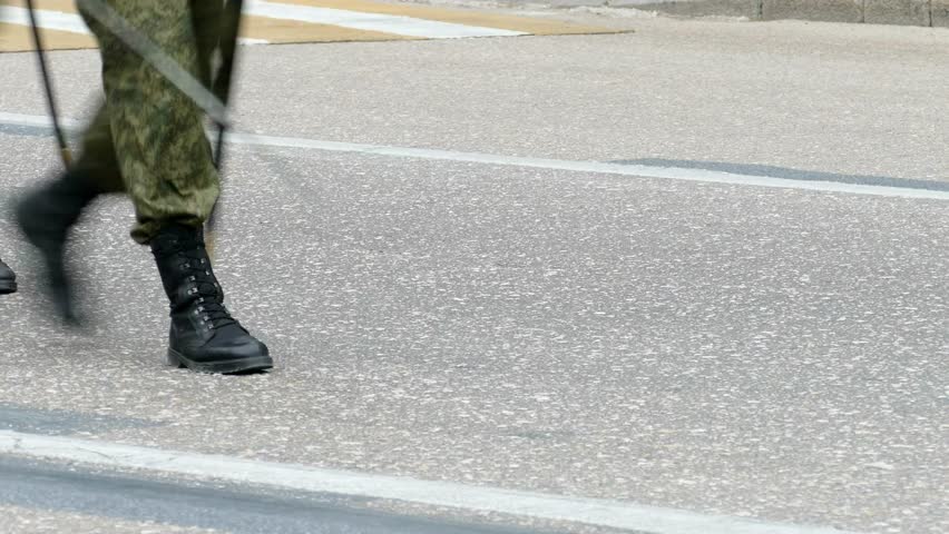 military cadets march Army Soldiers Marching on Military Parade forces uniform field commando gun