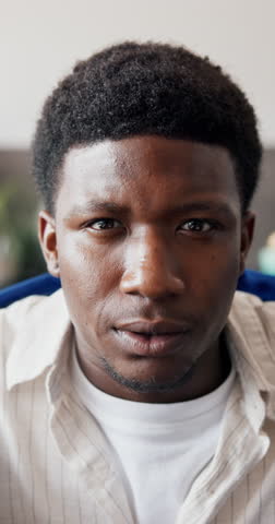 Face, watching tv or black man with sports win in home, match success or wow for soccer goal. Portrait, television and excited fan with celebration for game, football competition or surprise with POV