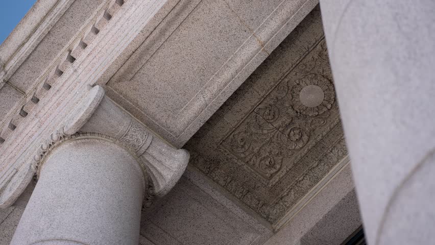 Columns of the Minnesota State Capitol highlight the judicial system and represent power and justice in Saint Paul.
