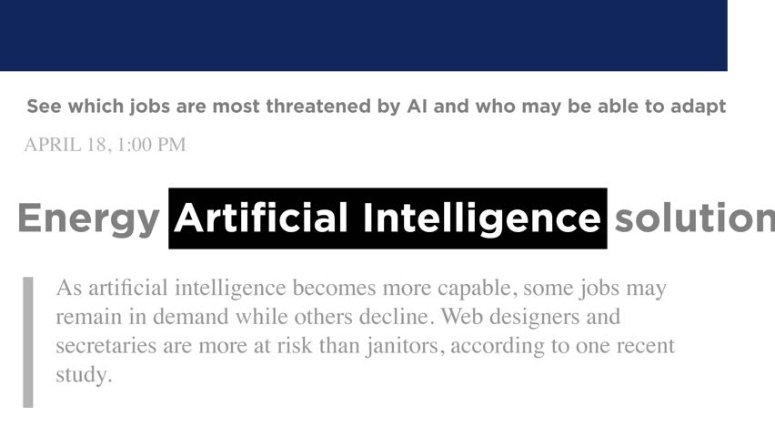 Artificial Intelligence in Global News Headlines Loop. Loopable animation showcasing Ai featured in global news headlines across international media. 4K Video Animation.
