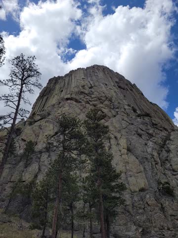 Devils Tower, Wyoming, USA,. Magnificent 867 foot rock formation. First US Monument - A great place for exploring. Hiking and exploring in a unique setting.