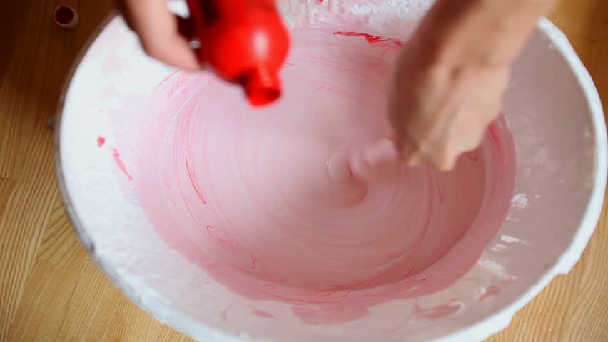 Mixing Red Paint In Bucket Stock Footage Video 100 Royalty Free 4038199 Shutterstock