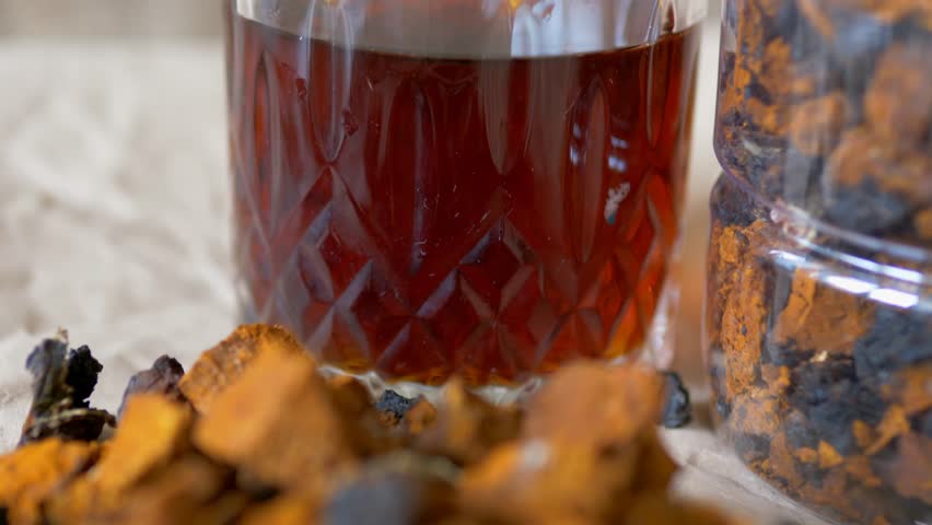 Dried Chaga Mushroom Chunks for Tea and Tincture, Harvested Inonotus Obliquus in Forest Workshop, Natural Superfood and Adaptogen Preparation