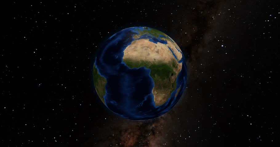 Algeria on the Globe. Zoom into the country with the Earth spinning in space. High detail physical world map with Algeria on it. Country view animation. Elements of this image furnished by NASA.