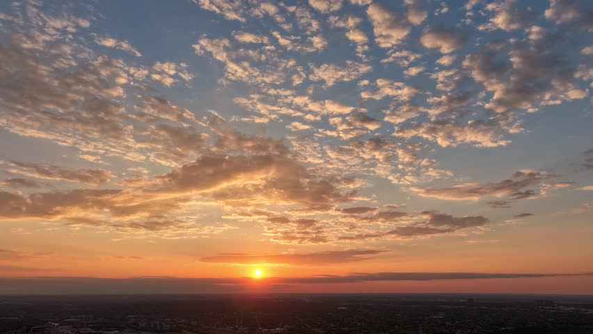 Sunset over the city of Fort Worth, Texas, USA.