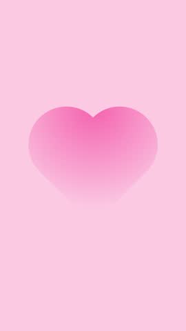 A dynamic motion graphic of a pink gradient heart rapidly expanding from the center and disappearing off-frame.