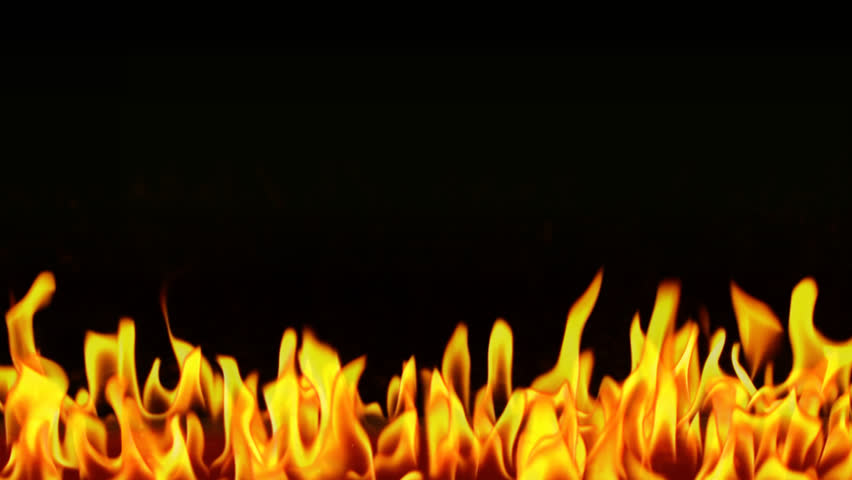 Slow Motion Flames composite with clean built-in Alpha channel. Actual footage -