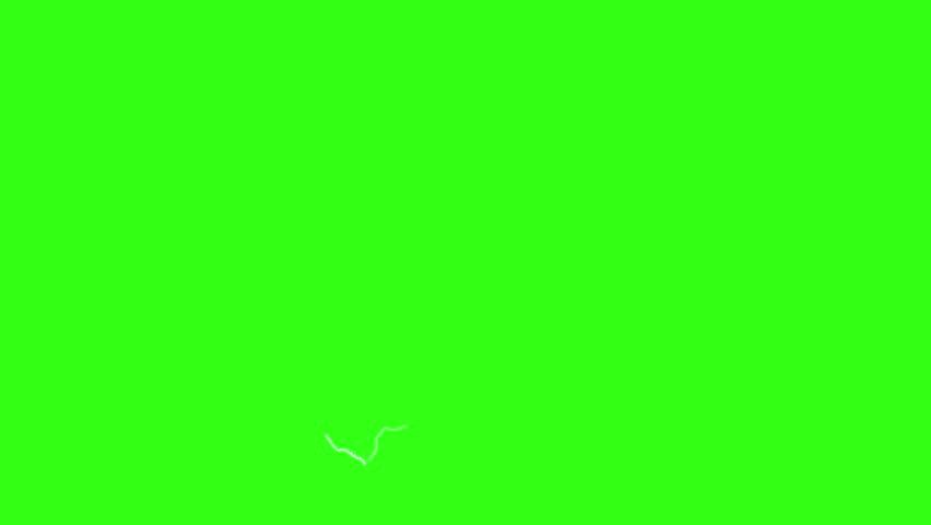 Electricity effect animation on green screen