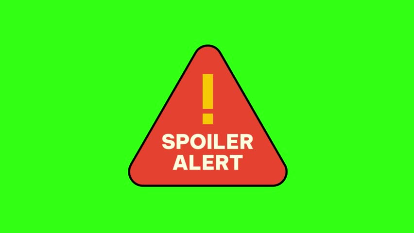Spoiler alert triangle sign animation