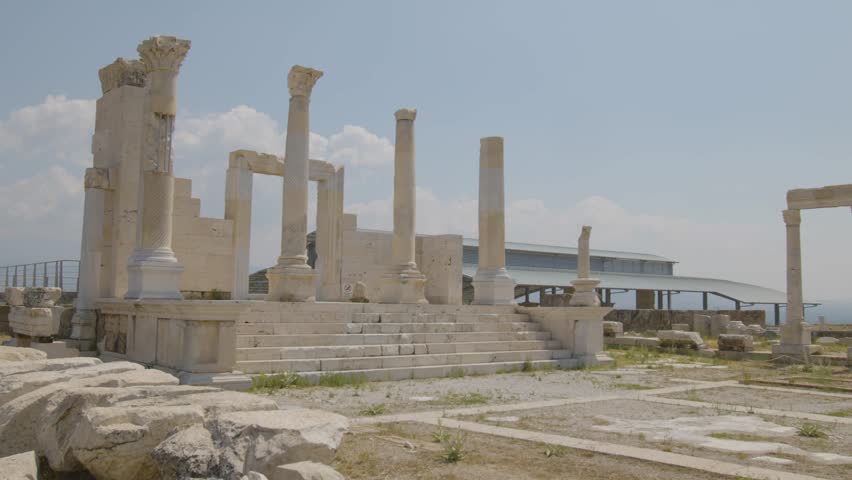 Ancient Ruins of Laodicea Columns and Temple Remains in Denizli Turkey.