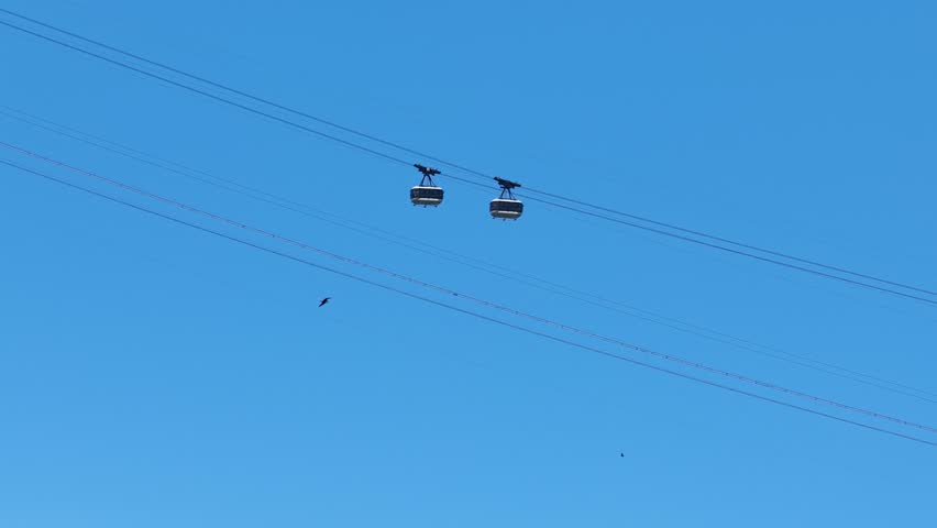 Cable Cars In Rio De Janeiro In Brazil. Beauty In Nature Scene. Downtown District. Sugarloaf Mountain Skyline. Cable Cars In Rio De Janeiro In Brazil. Beautiful Cityscape.