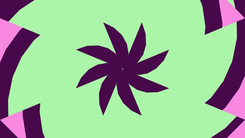 Rotating purple and green geometric flower animation. A modern, minimalist visual solution for wellness branding, social media backgrounds, and creative digital storytelling.