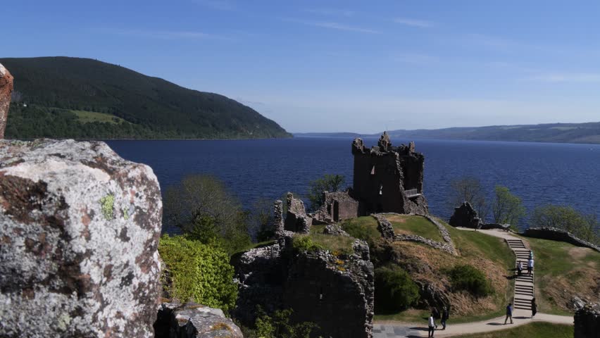 Urquhart Castle and Loch Ness in Highlands, Scotland, United Kingdom