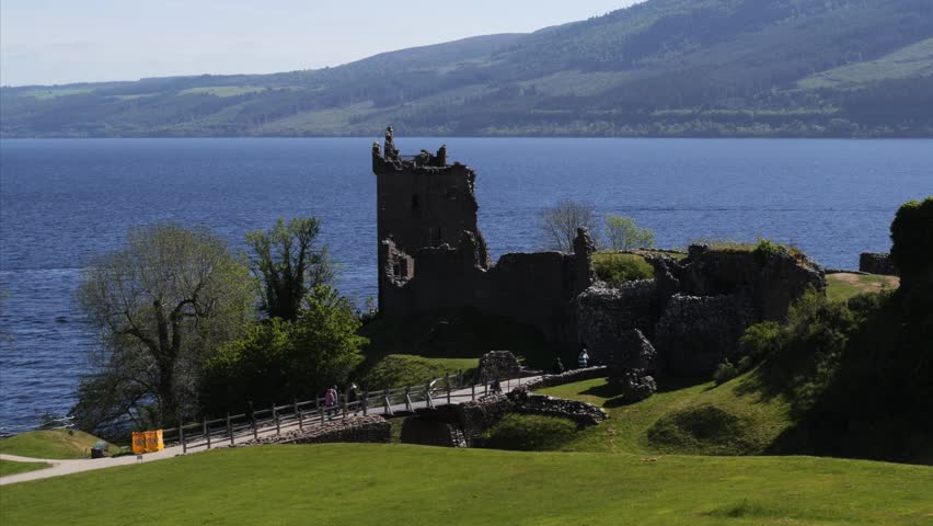 Urquhart Castle and Loch Ness in Scotland, UK