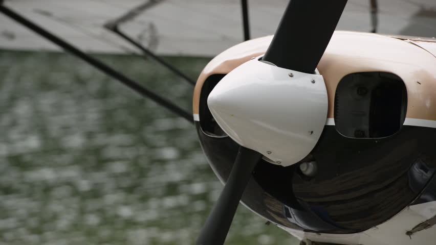 Propeller Of A Small Plane On A Lake In Cordova Alaska
