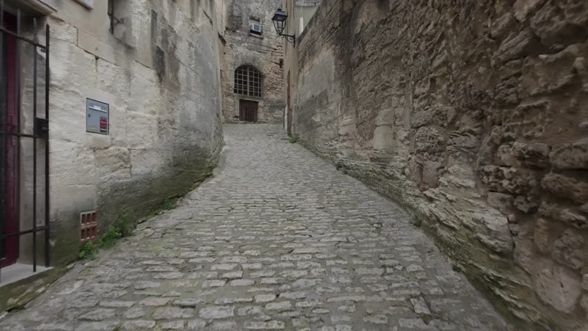 Streets of Les Baux-de-Provence in France