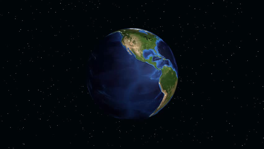 Digital globe rotates and zooms into North America, highlighting Vicksburg with a red map pin