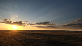 Mongolia sunset over treeless steppe and grassland beneath clouds across a vast empty plain. Golden evening sun lights an open prairie vista with barren fields, dusky heaven, no humans. Tracks, houses, fields, orchards, fences, corrals, grazing areas connect natural setting with everyday regional life. Human presence stays readable through settlement pattern, cultivated parcels, working infrastructure rather than staged activity. Pastoral details add social context, suggesting agriculture, remote habitation, seasonal labor, long established relationships with land. Open countryside spacing preserves authenticity, because buildings, routes sit naturally within surrounding relief, vegetation patterns. Layered relief, exposed strata, broken slopes, distant ridgelines give strong geographic structure across the entire view. Rock, soil, scrub, forest cover, open meadow patterns emphasize landform contrast shaped by climate, long erosion. Elevation change becomes especially clear where valleys, plateaus, cliffs, basins, high ridges organize visual rhythm across frame. Regional character feels convincing thanks to genuine topography, broad horizons, unforced relationships between surface texture, contour. Changing light, cloud build up, afterglow, rain haze, spectral color introduce time based drama without losing clarity. Atmospheric variation gives footage extra narrative range, from calm transition, renewal to threat, release, wonder. Sky behavior interacts with ground forms through shadow, brightness, color shift, enriching depth, seasonal expression. Passing weather adds realism, because transient illumination, moving vapor keep landscape visually alive. Foreground detail anchors scale, middle distance builds depth, remote horizon completes convincing spatial continuity. Natural color variation separates primary forms, secondary textures, background layers without artificial stylization. Additional visible cues suggest mongolia, sunset, steppe, grassland, sky, mongolian steppe. - Powered by Shutterstock - Get 15% off with code: PIKWIZARD15