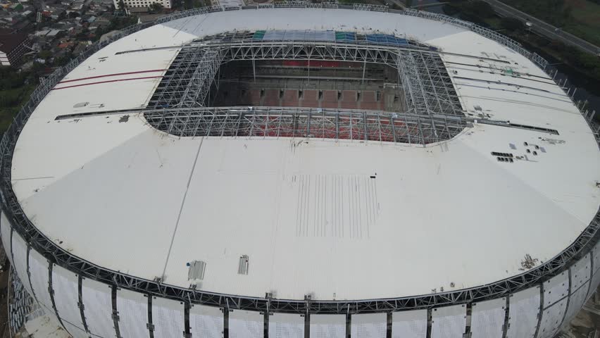 Jakarta,December 26th 2021.Jakarta International Stadium: A Modern Architectural Icon.​The Jakarta International Stadium (JIS) is a multi-purpose stadium located in Tanjung Priok, North Jakarta. Completed in 2022, it has quickly become a symbol of Indonesia
