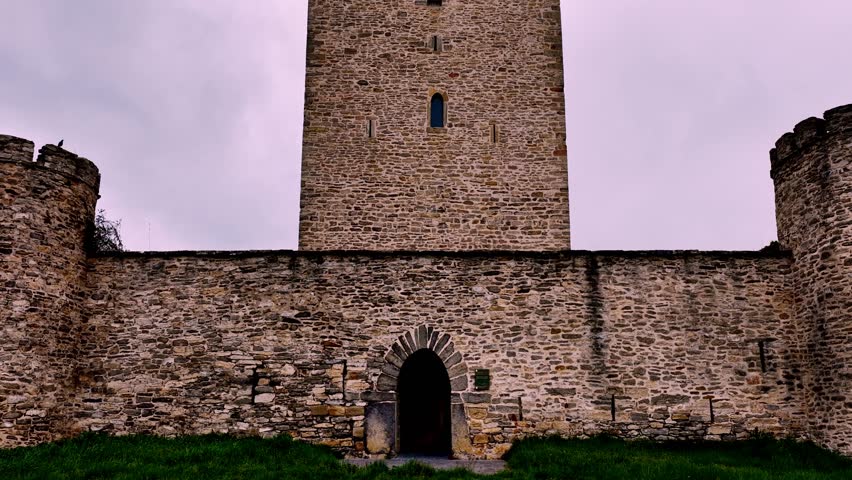 Cinematic aerial footage of the Tower of Mendoza, a historic medieval fortress located in Álava, Basque Country, Spain. Surrounded by green landscapes and traditional architecture, this iconic landmark reflects the region’s rich history and heritage. Ideal for travel, history, and documentary projects.