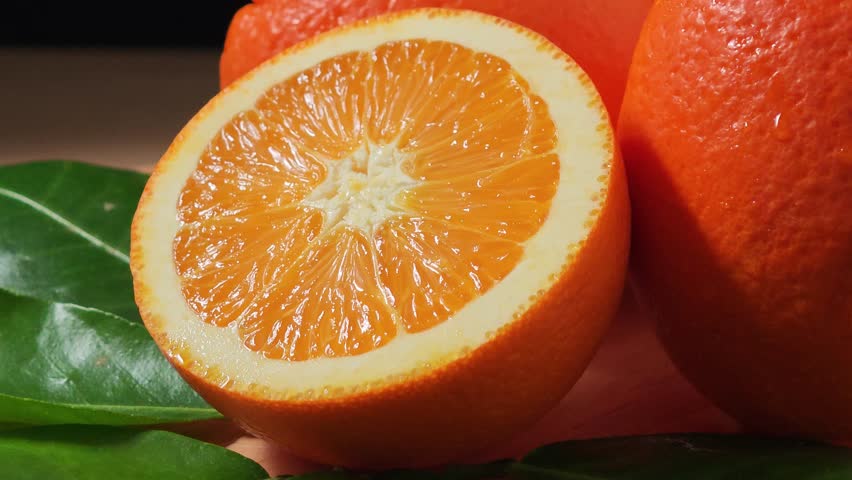 Close-up of a sliced ​​orange