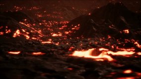 Red-orange molten lava flows over a grey lava field, creating glowing molten textures and dramatic volcanic landscapes. - Powered by Shutterstock - Get 15% off with code: PIKWIZARD15