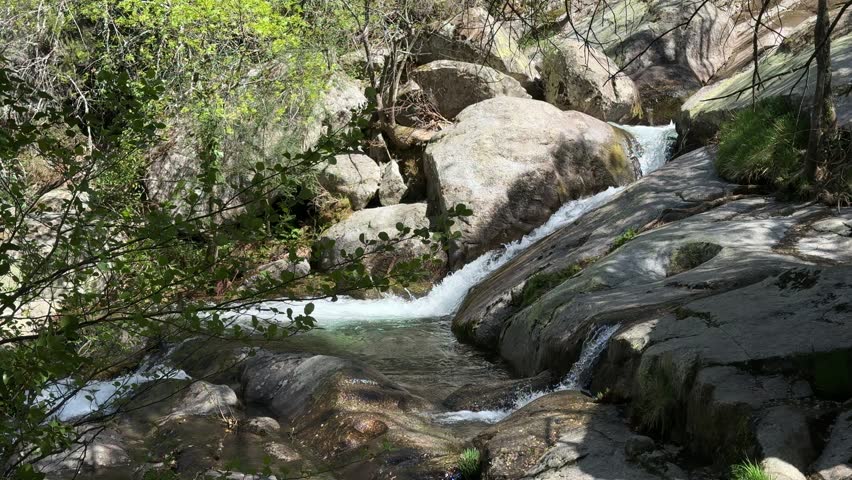 Cascading Waterfall in Nature with Real Sound, Calm and Peaceful Landscape