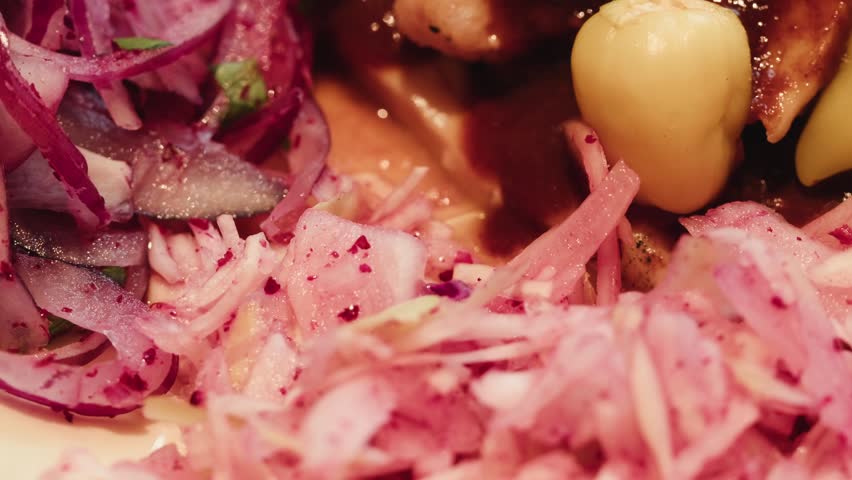 Gyros Plate with Rice and Salad isolated on white Background, turkish traditional rice with vegetables.