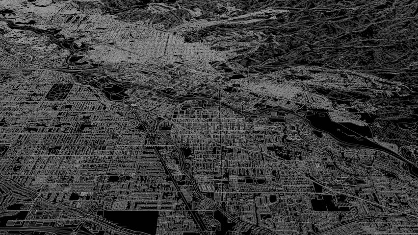 3D looped animation of city - Boise Idaho USA