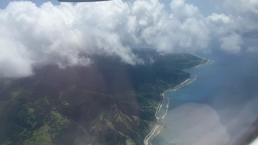 Aerial view of Batan Island in Batanes, Philippines