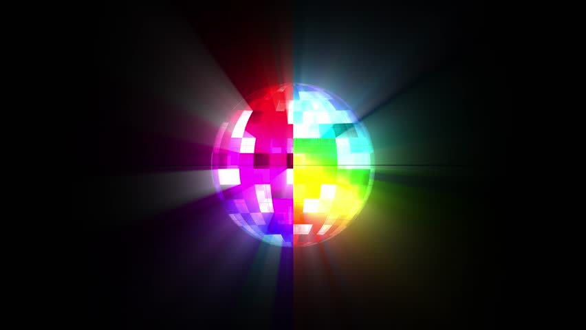Disco Lights, Flashing VJ Loop Glow, Floodlights Blinking, Disco Lights Flashlights Flash on black screen, night clubs, disco ball rotating, glamour and fashion events, jazz, disco party