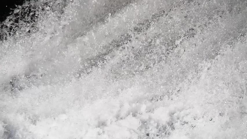 Vivid image of rushing water and cascading waterfalls