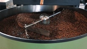 Coffee Beans Roasting in Industrial Drum Roaster - Powered by Shutterstock - Get 15% off with code: PIKWIZARD15