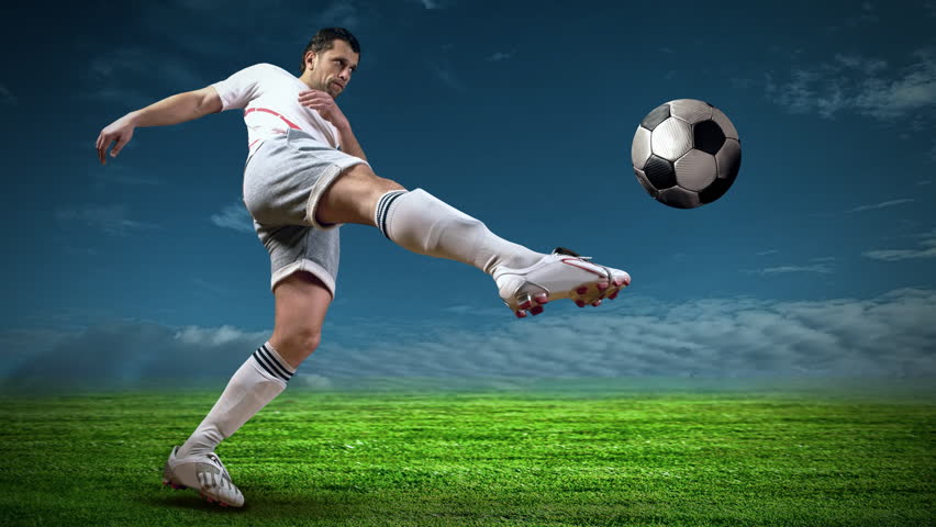 Timelapse view of soccer player with traditional ball (my effect: timelapse