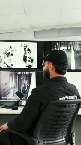 Man, face and security agent with confidence for surveillance or protection service in control room. Portrait, male person or professional body guard with arms crossed for tactical response or safety