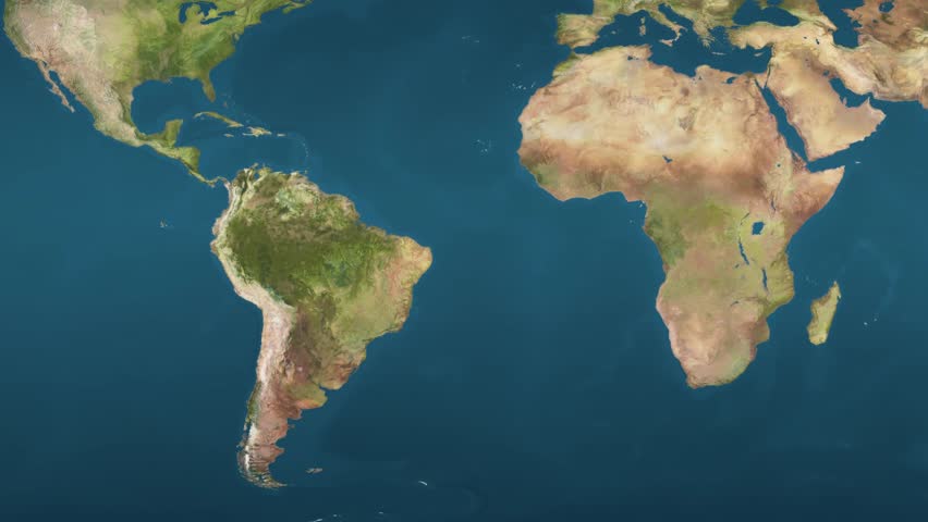 Satellite view of Africa and South America showing continental drift resemblance, Realistic and educational satellite view, Great for geography and educational projects.