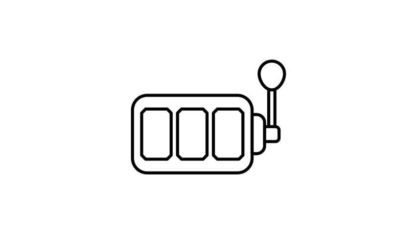 Slot Machine Animated Icon Stock