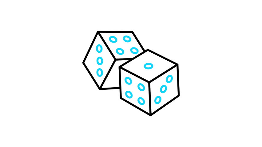 Dice Animated Icon Video Stock