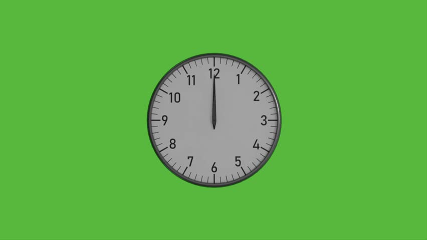 Wall clock green screen background