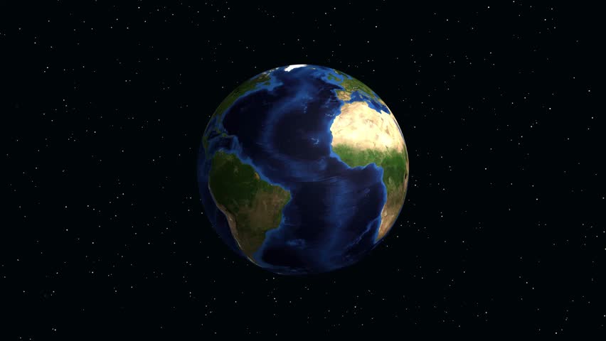 Digital globe rotates and zooms into North America, pinpointing Myrtle Beach with demographic information