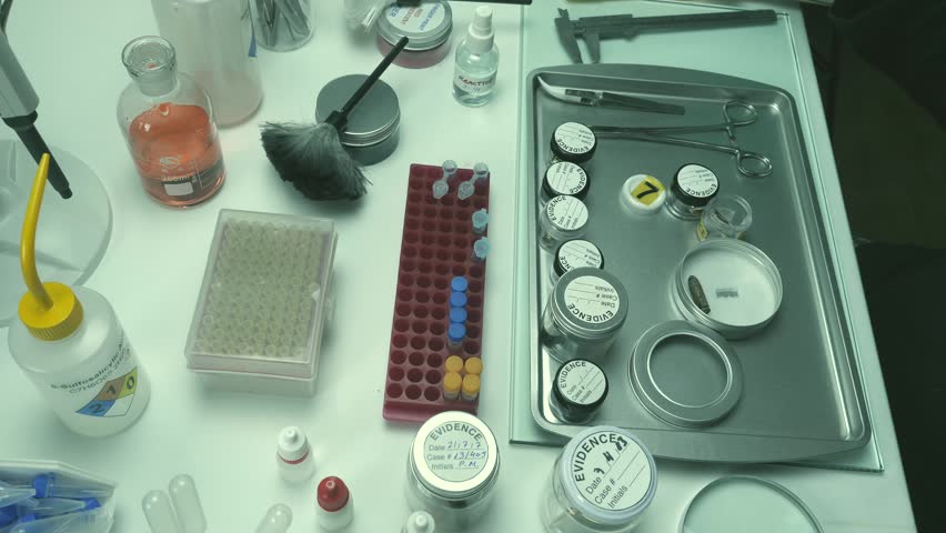 Expert Police measures bullet caliber in ballistic lab	