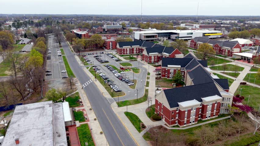 Aerial NC A and T University in Greensboro North Carolina